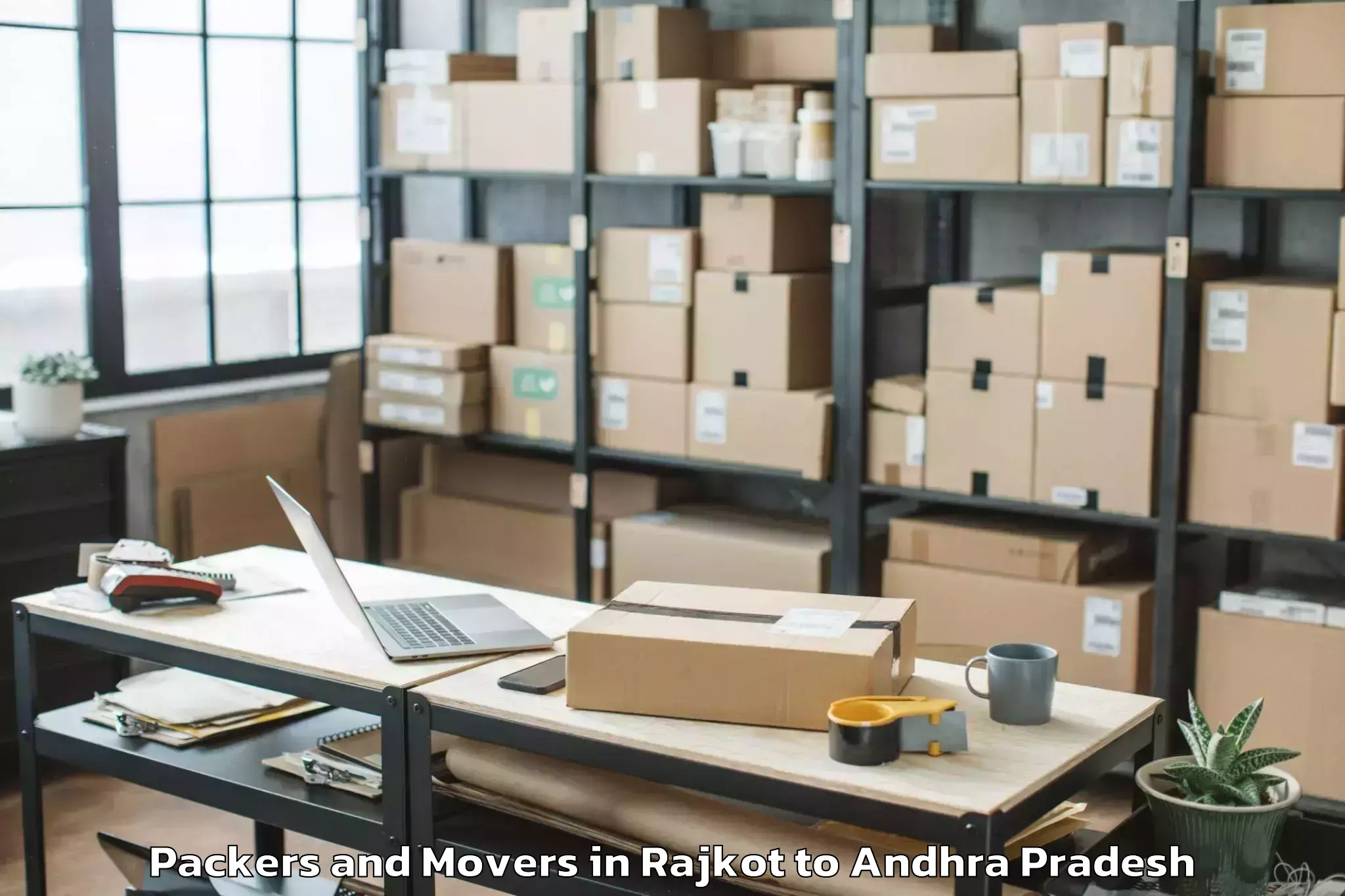 Book Rajkot to Savalyapuram Kanamarlapudi Packers And Movers